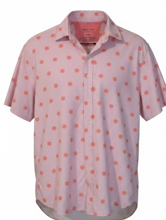 Alton Lane Other - Alton Lane Polo Shirt Pink Fruit Tropical Layering Buisiness Casual size M